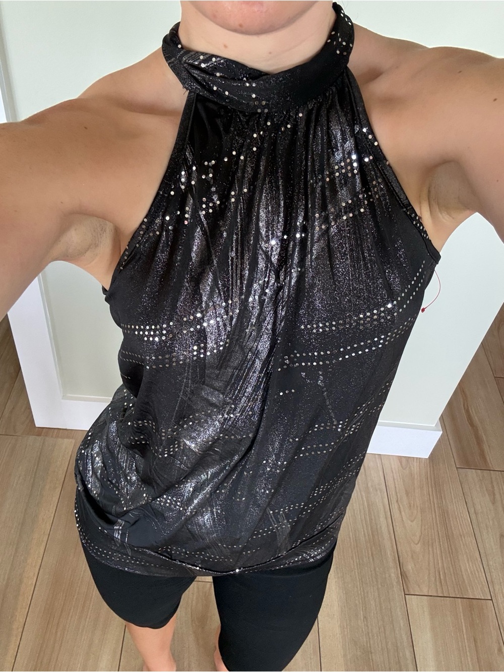 Y2K Madrag Sequin High-Neck Halter Vintage Going Out Clubbing Top Mermaid